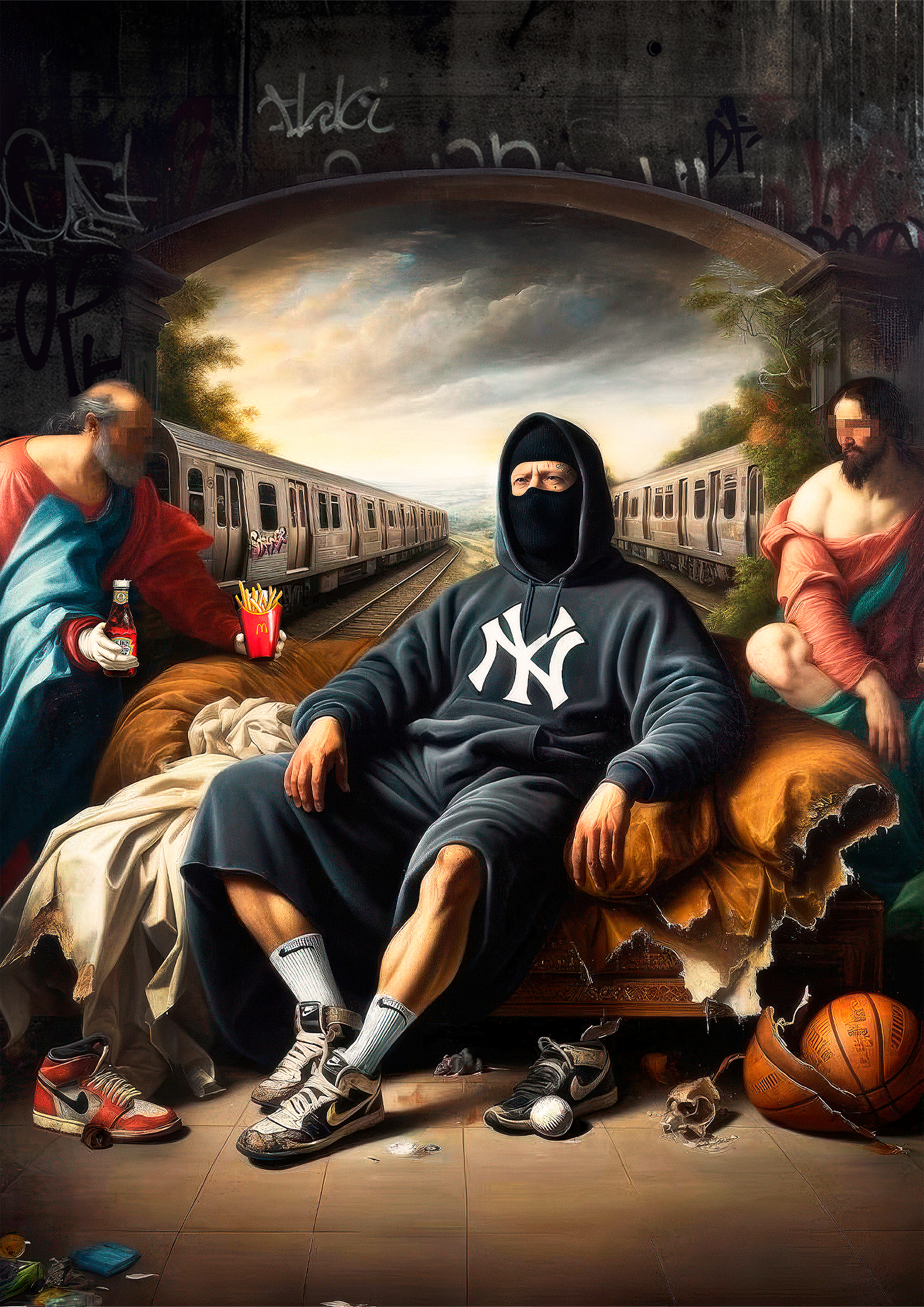 Art Basketball Graffiti metal poster artwork
